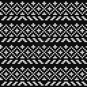 传统编织模式帆布手工麻布亚麻插图毛衣纤维工艺白色黑色图片