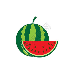 西瓜水果图标标志 矢量设计农业插图食物维生素标识健康甜点营养果汁饮食图片