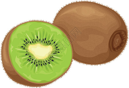 奇异果 成熟的猕猴桃 成熟的猕猴桃的图像 维他命果 有机素食产品 在白色背景上孤立的矢量图情调水果素食主义者营养卡通片甜点种子异图片