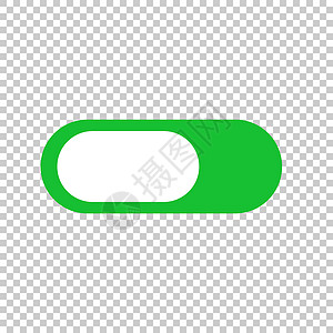 在透明背景上孤立的滑动开关图标 矢量图片