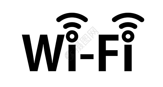 Wi-Fi 徽标和 Wi-Fi 图标 文本和图标的融合 向量图片