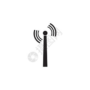 信号塔标志矢量电讯细胞海浪商业上网电话插图技术网络天线图片