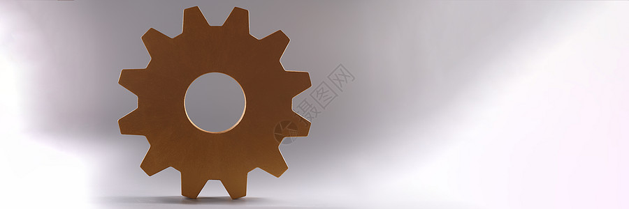 在灰色背景检查上 放置机械轮的金形齿轮 金色细节合作力学互锁宏观工作金子金属车轮机器工厂图片