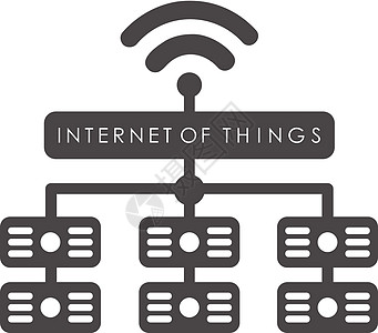 互联网上的物的标志 IoT概念 矢量网络服务器上网插图机器控制自动化人工智能电路商业图片