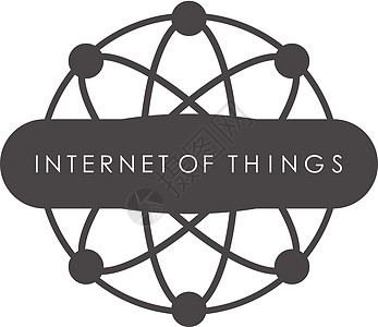 互联网上的物的标志 IoT概念 矢量电脑人工智能计算贮存商业服务器信号电路创新安全图片