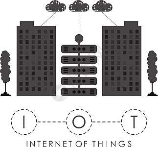 与互联网连接的城市 对演示很有帮助 矢量图解 可以做插图 (掌声)图片