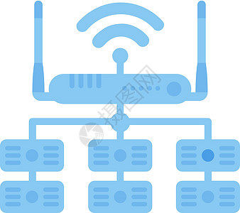 连接到路由器 IOT 和自动化概念的服务器上网数据库办公室宽带商业硬件金属中心局域网防火墙图片