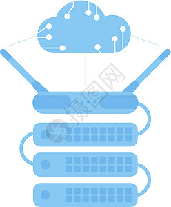 连接到路由器 IOT 和自动化概念的服务器中心技术防火墙天线局域网网关电脑速度电缆商业图片