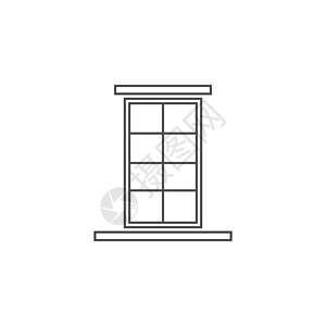房屋窗口标志图标图标设计插图模板Name蓝色窗户房子公司商业建筑财产公寓创造力玻璃图片