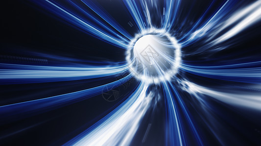 3d 变成蓝虫洞时间旋涡空间活力速度星星门户网站科学旅行飞船宇宙渲染插图图片