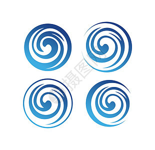 圆环波逻辑签名运动推广太阳标识液体海洋波纹海浪海滩品牌图片