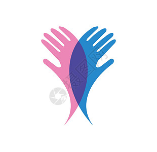 Hand logo 堆叠的颜色教育床单卡通片备忘录桌子粉色办公室日程购物商业图片