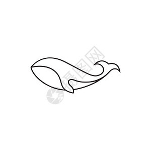 鲸类图标徽标标识设计插图模板艺术绘画野生动物动物蓝色荒野生活海洋卡通片座头鲸图片