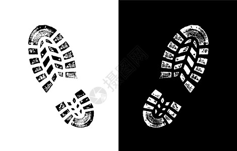 鞋面打印矢量符号脚印运动插图白色脚步男人运动鞋脚步声身份婴儿图片