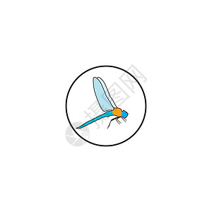 龙尾图标叶子动物生态蜻蜓环境翅膀艺术蝴蝶昆虫绘画图片