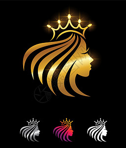金冠和美容矢量标志公司婚礼珠宝标识女王王子插图装饰品国王皇帝图片