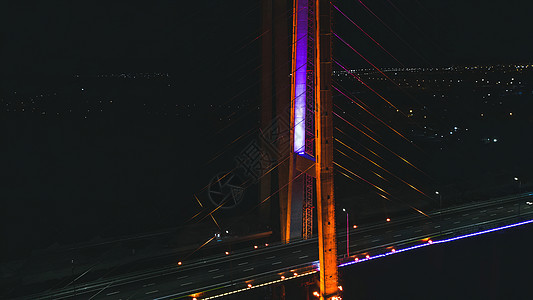 夜间城市最小景观 Dark 宁静长距离照射摄影 配有领头照明桥和光反射镜图片