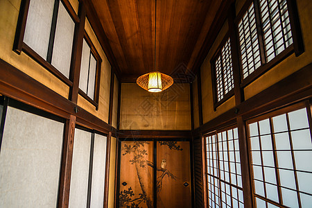 上海街景日本家族的日本家庭形象房间风格花园传统房屋文化光束大厅黄豆建筑背景
