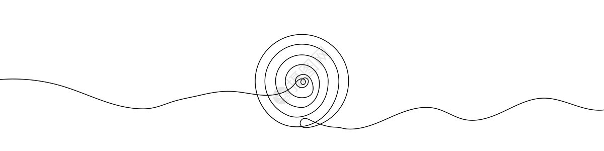 目标的线性背景 一个目标标志的连续线绘制图片