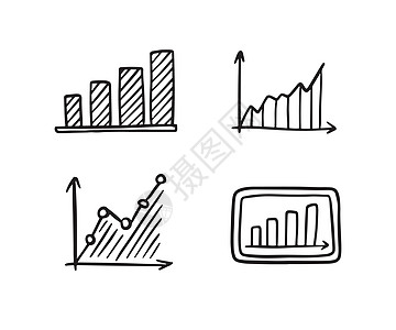 增长图涂鸦轮廓图 利润动态 业务 分析绘图图标商业动力学金融收藏绘画科学统计网络成就图表图片
