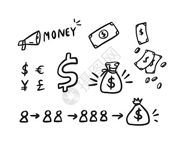 现金提金图纸涂面的概要图标金融绘画涂鸦银行业草图支付商业投资市场金子图片