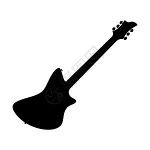 电子贝斯吉他图标 吉他轮廓 音乐乐器图标岩石音乐家插图歌曲标识脖子体积木头音乐会电吉他图片