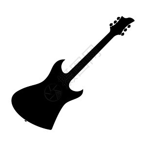 电子贝斯吉他图标 吉他轮廓 音乐乐器图标低音音乐家电吉他艺术插图金属标识脖子岩石体积图片