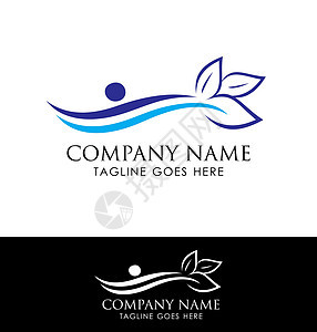 和 Spa Logo 签名水池插图公司环境圆圈商业海洋液体生态游泳图片