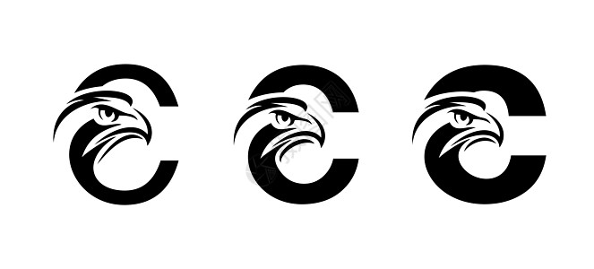 Montact 鹰形圆木最初字母C图片