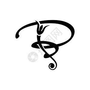 Sursive 初始字母 B Logo 符号背景图片