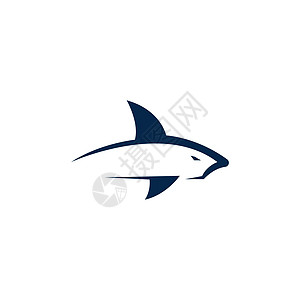 鲨鱼图标徽标设计插图模板牙齿海洋捕食者动物生活黑色吉祥物攻击运动危险图片