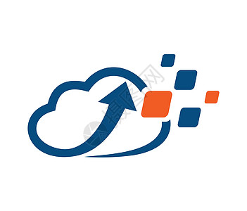 云和箭头技术徽标标志创造力下载按钮标识金融计算社会天空互联网公司图片