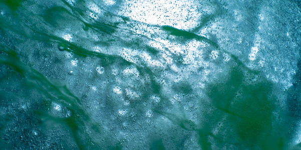 水泡的抽象蓝色背景 绿宝石颜色 液体背景图片