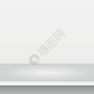 白色背景上最上面的浅白石桌 广告网上模板 - 矢量图片