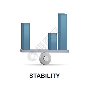 在 3d 中的稳定性图标 核心价值观系列中的彩色插图 用于网页设计 信息图表等的 3d 卡通稳定性图标图片