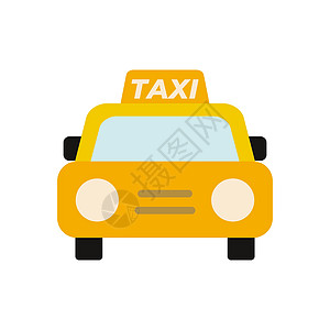 现代计程车图标 出租车图标 矢量图片