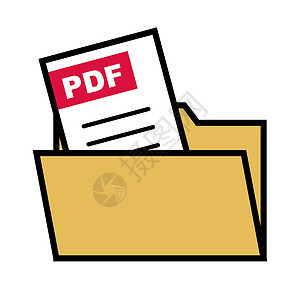 PDF 文件和文件夹图标 矢量图片