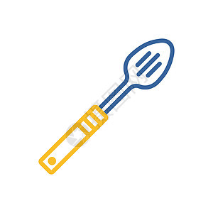 排水矢量图标的勺子用具食物服务厨房工具家居厨具炊具用品面条图片