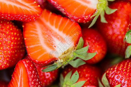 草莓新鲜有机浆果宏 水果背景健康的维生素食品概念收成甜点饮食宏观团体墙纸食物风格营养艺术图片