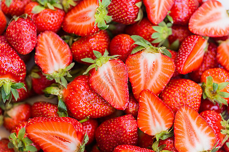草莓新鲜有机浆果宏 水果背景健康的维生素食品概念墙纸营养饮食艺术宏观装饰甜点食物团体收成图片