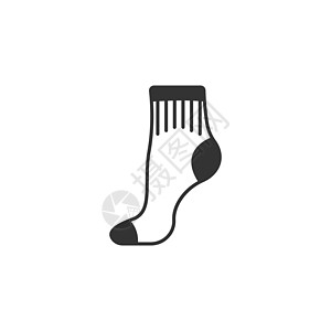 Sock 图标标志标识设计插图模板织物纺织品翅膀袜子服装鞋类季节衣服条纹配件图片