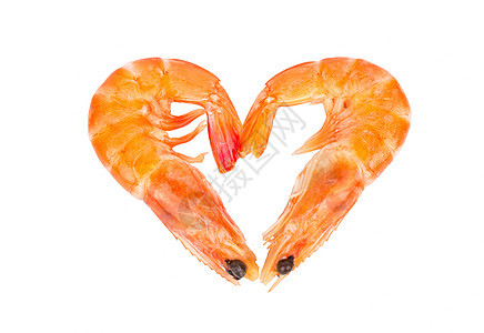 煮虾心尾巴老虎贝类宏观白色动物海鲜橙子甲壳食物图片
