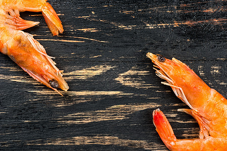 煮虾宏观桌子贝类食物海鲜甲壳红色尾巴动物老虎图片
