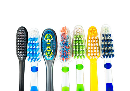 若干牙刷塑料白色牙医牙科口服医疗卫生药品背景图片