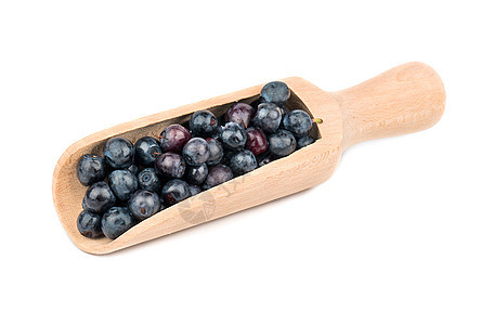 蓝莓在勺中图片
