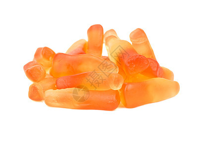 果冻糖白色红色宏观活力明胶橙子糖果营养甜品甜点图片