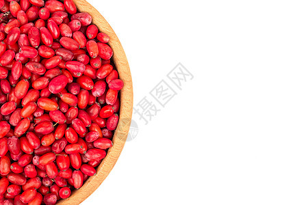 碗中的浆果芳香种子味道枸杞草本红色香料水果枝条食物图片