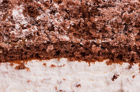 一小块蛋糕 特写甜点白色条纹巧克力盘子垃圾棕色食物产品庆典图片