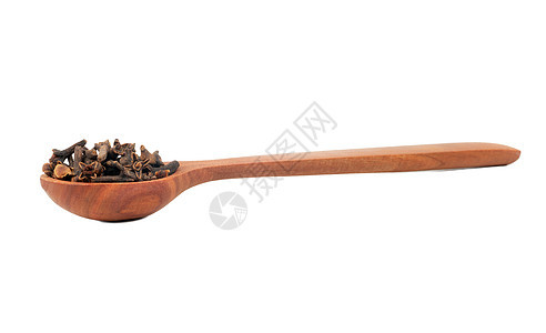 勺子中的干丁宏观种子木头香味芳香粮食草本植物植物美食香气图片