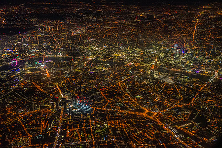 从飞机上看到伦敦的夜景历史旅行古迹航空摩天大楼照明夜空旅游机构照片图片